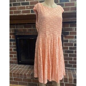 Alfani Women Orange Casual Dress Size M Sleeveless,Beach,Outdoor,Resorts,Zipper
